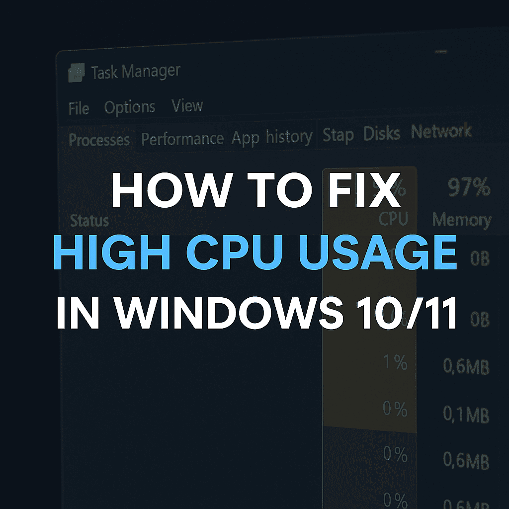 How to Fix High CPU Usage in Windows 10 - 11