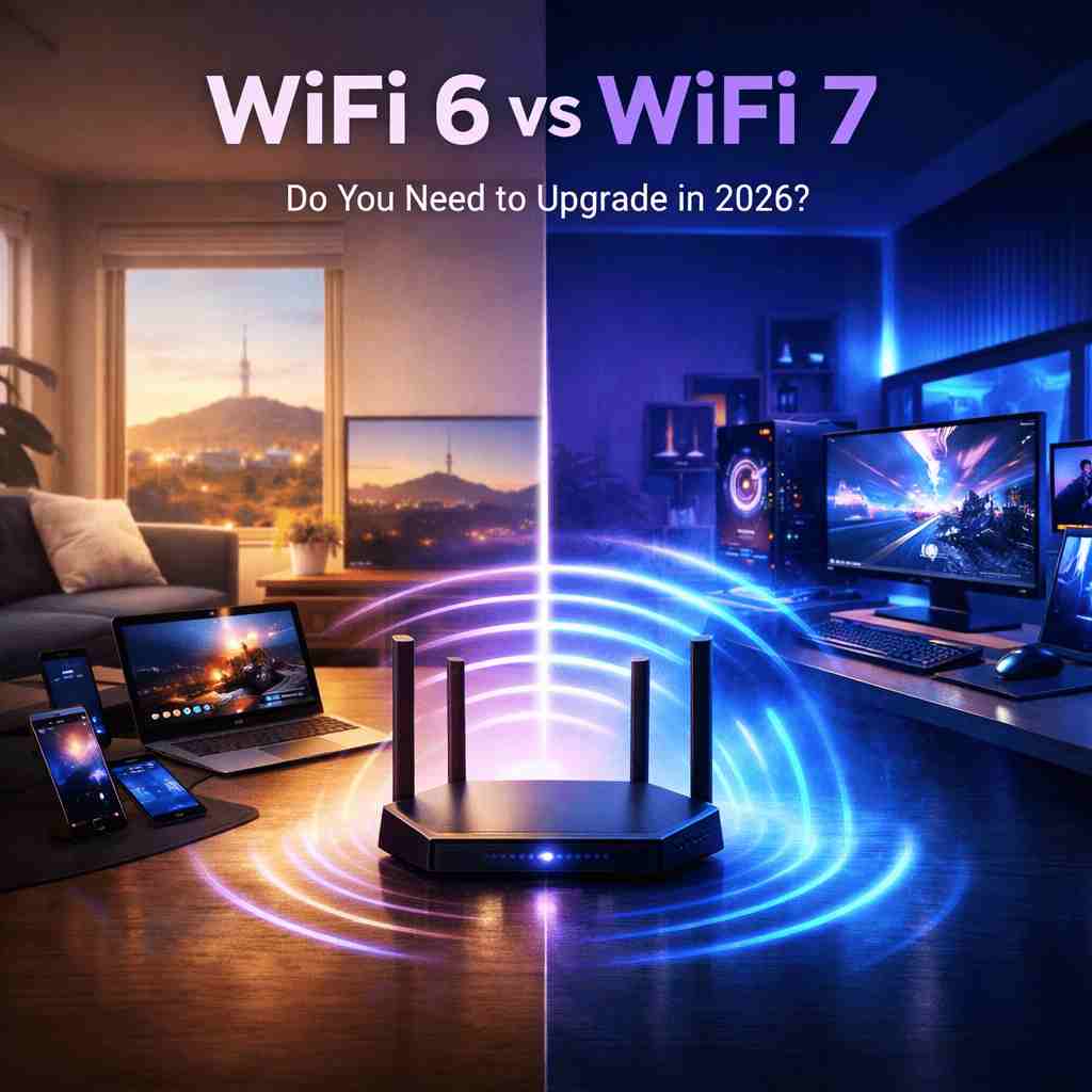 WiFi 6 vs WiFi 7 comparing speed, stability, performance, coverage and cost