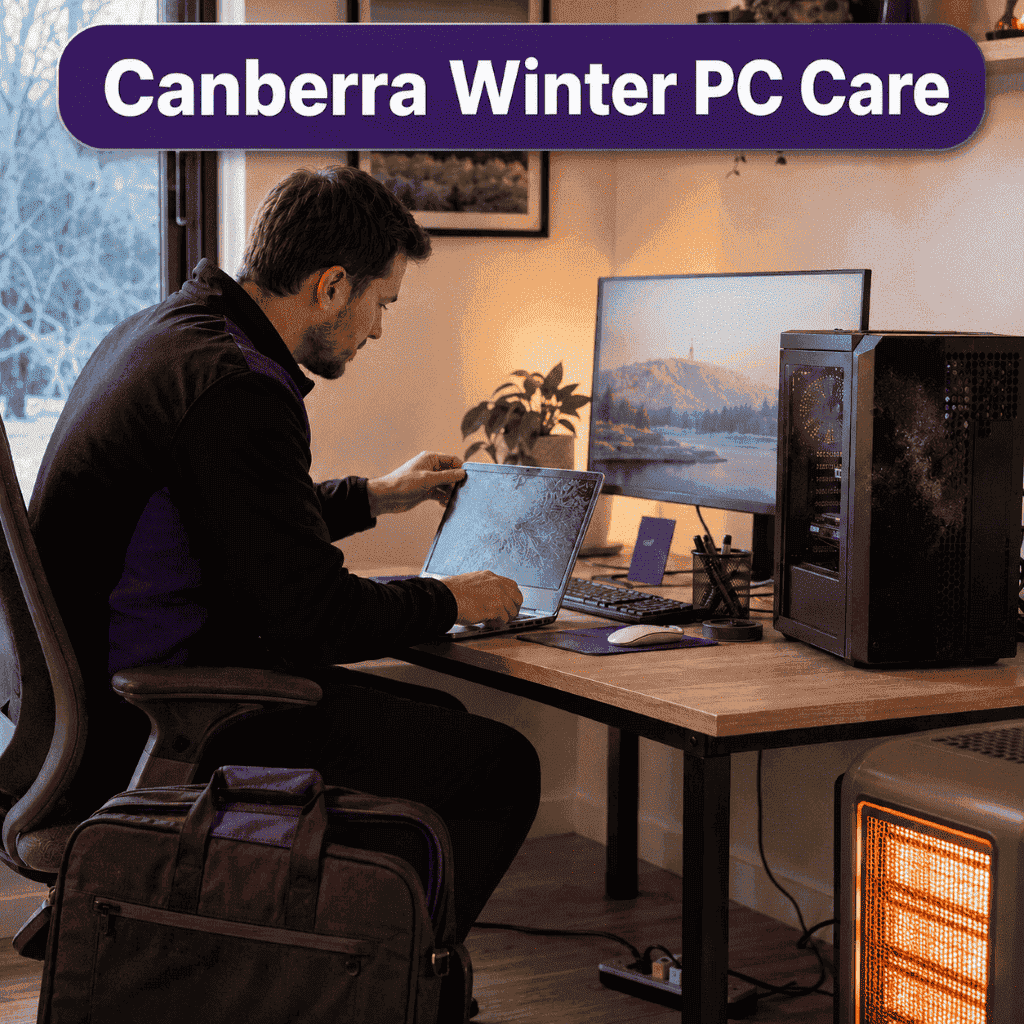 Protect a Computer and a laptop from cold, dust and heater damage - Local Geeks